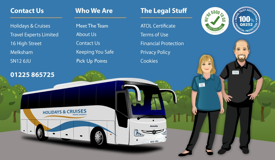 Holidays & Cruises travel Club Footer information